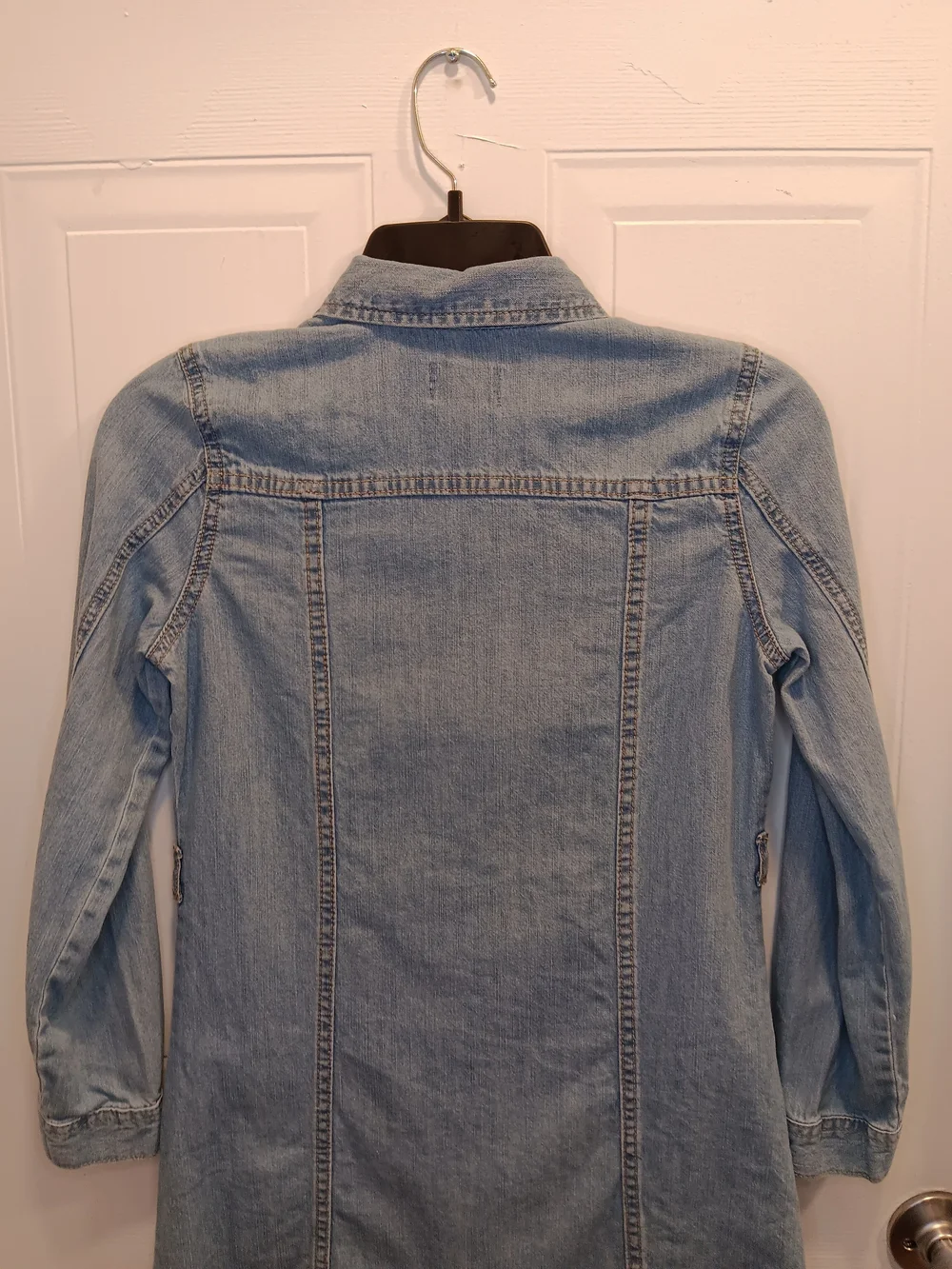 The Children's Place Light Blue Denim Shirt Dress - Long Sleeve